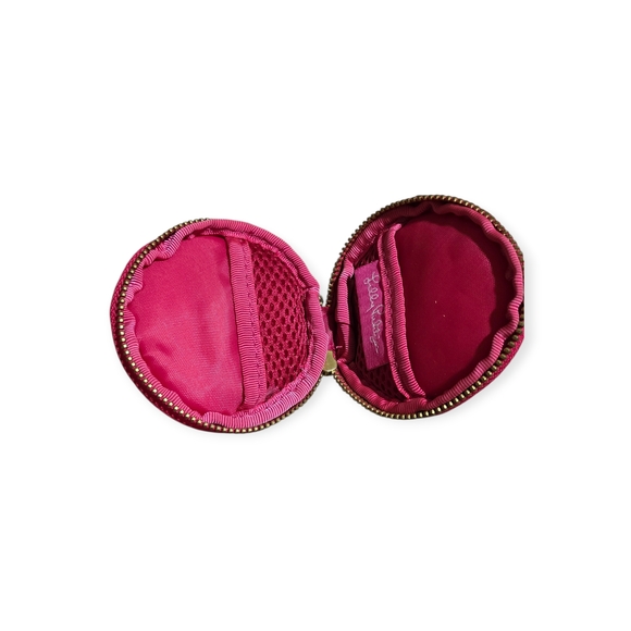 Lilly Pulitzer Pink and Green Floral Cosmetic Bag And Coin Case - Picture 5 of 5